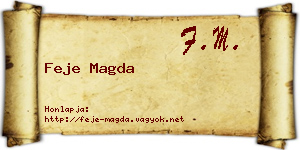 Feje Magda névjegykártya